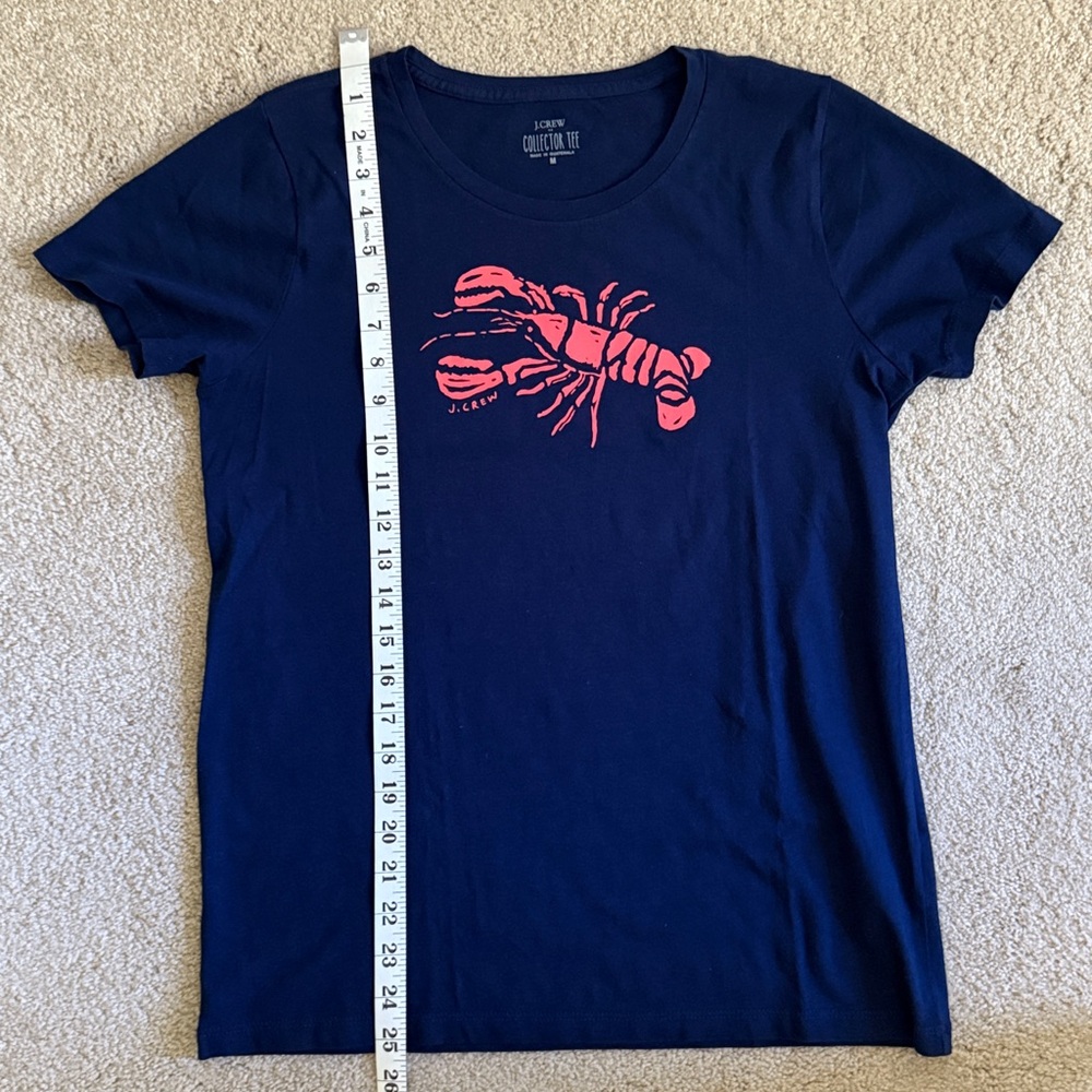 J. Crew Navy Collector Lobster Tee Women’s Medium NWOT - Picture 5 of 8